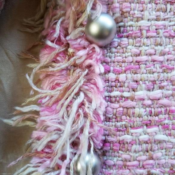 SARA SARA Girls Knit Pink Trendy Jacket Sz Small - Picture 4 of 8